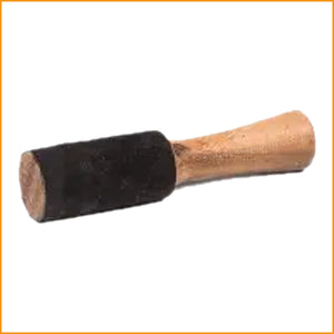 Klangschalen Schlägel - dick mittel - Holz Klöppel mit Wildleder