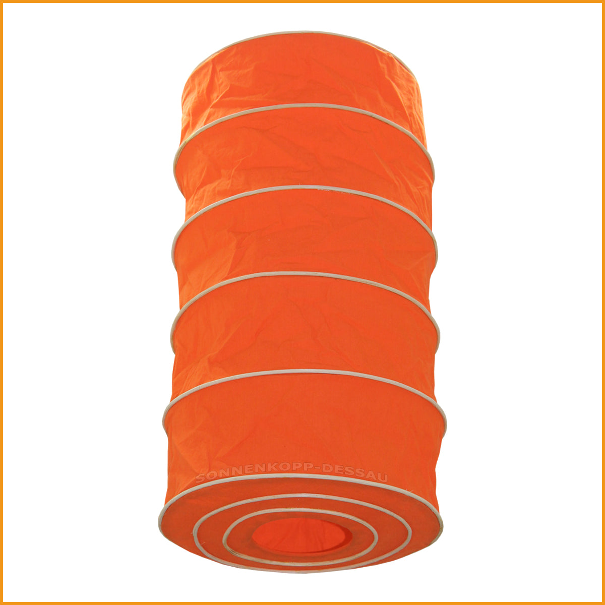 LAMPENSCHIRM aus Baumwolle & Rattan & Holz - orange
