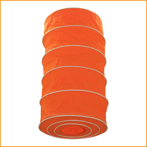 LAMPENSCHIRM aus Baumwolle & Rattan & Holz - orange