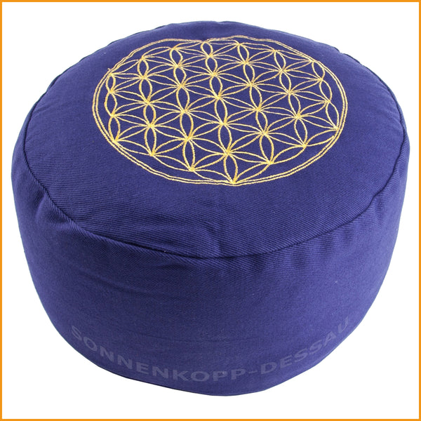 Meditationskissen Blume des Lebens lila | Kissen für Meditation lila