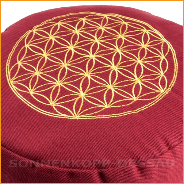 Rotes Meditationskissen | Yogakissen weinrot