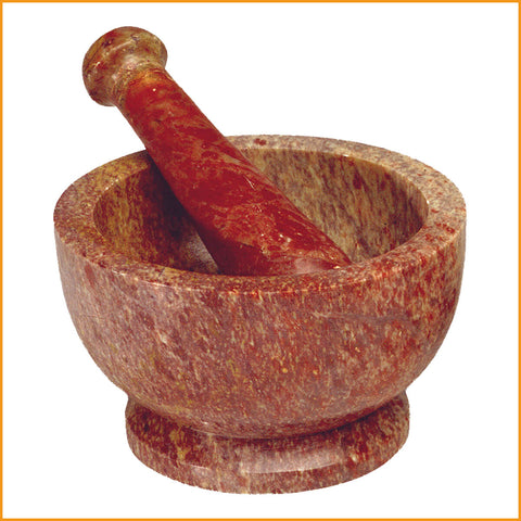 MÖRSER aus Speckstein - Handarbeit aus Stein - schwer - Gewürzmörser
