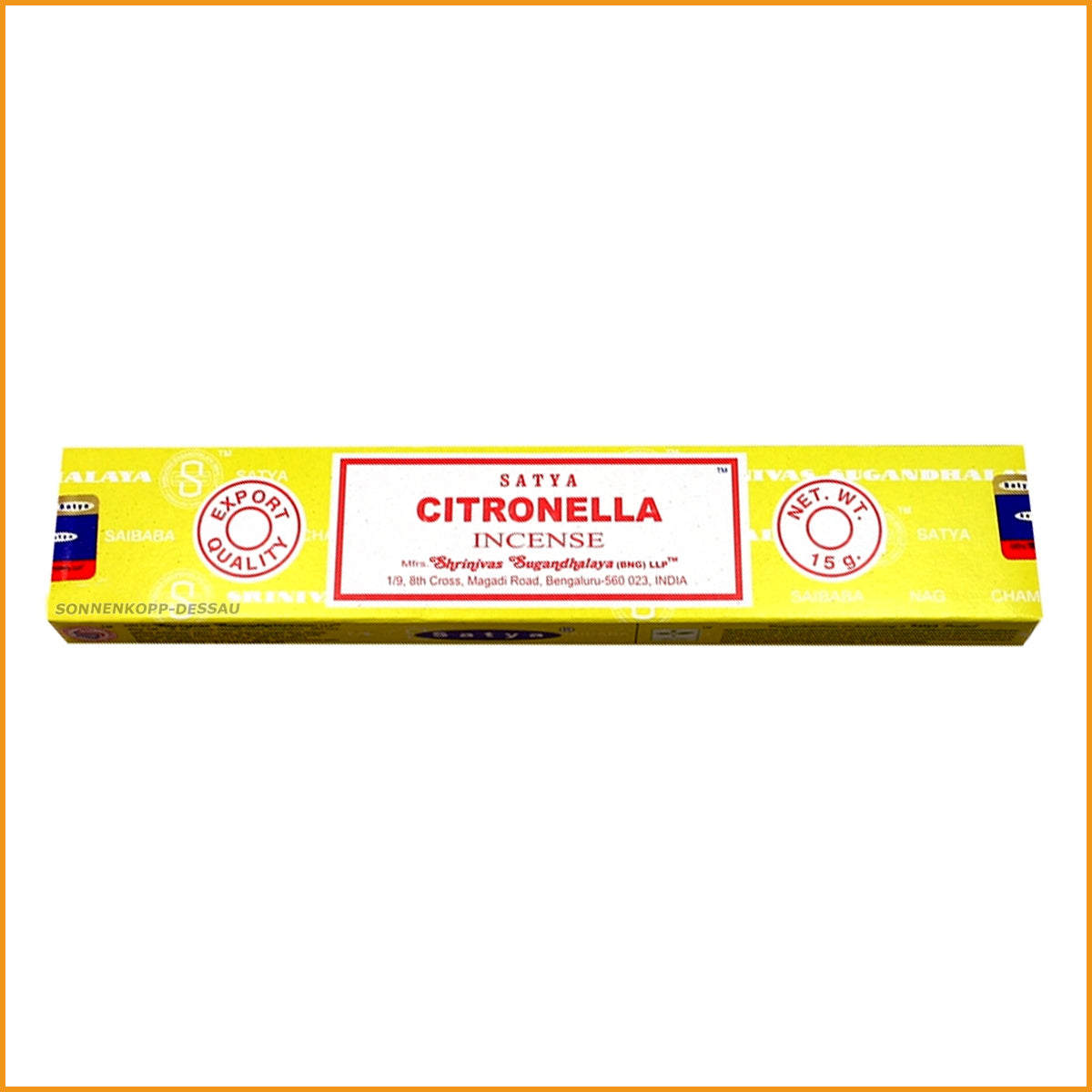 Nag Champa CITRONELLA | Räucherstäbchen | Duftstäbchen Zitrone