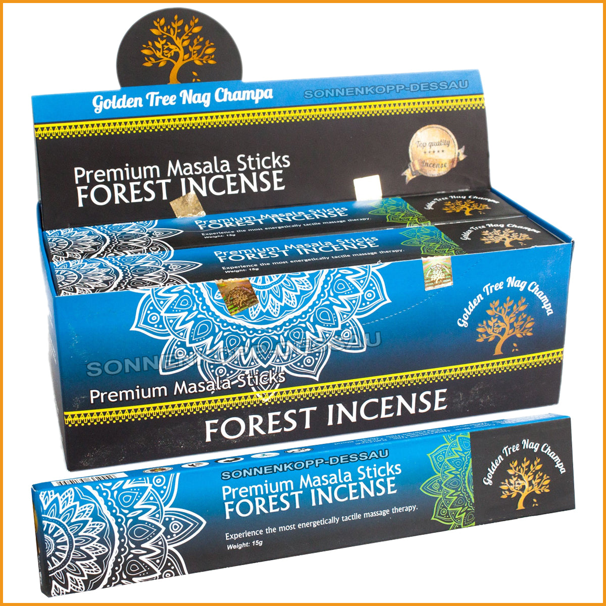 FOREST Nag Champa GOLDEN TREE Räucherstäbchen - Waldmischung