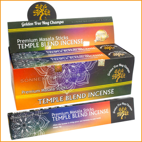 TEMPLE BLEND Nag Champa GOLDEN TREE Räucherstäbchen - Tempelmischung