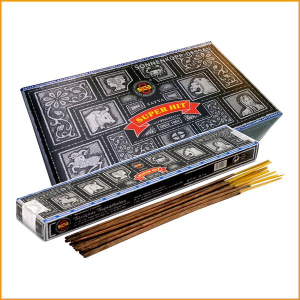 Nag Champa Super Hit PAKET mit Räucherstäbchen Halter