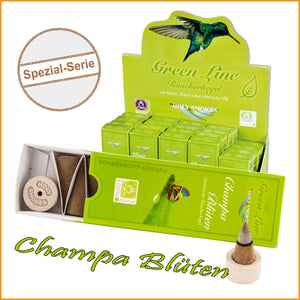 Räucherkegel CHAMPA BLÜTEN - Green Line | Räucher Kegel Champaca