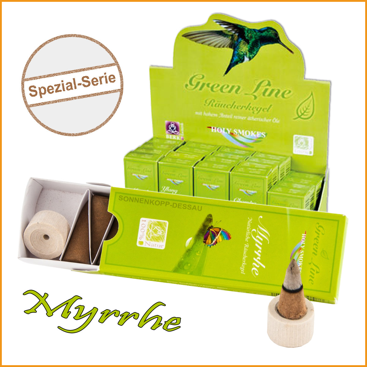 Räucherkegel MYRRHE - Green Line | Räucher Kegel Myrrhe