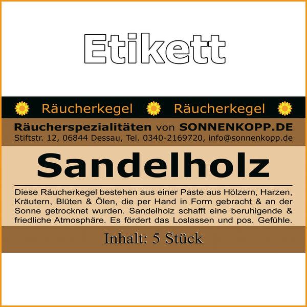 Sandel-Holz Räucher-Kegel | Loslassen und Ruhe