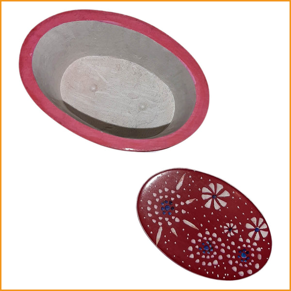Räucher Gefäß aus Speckstein rot