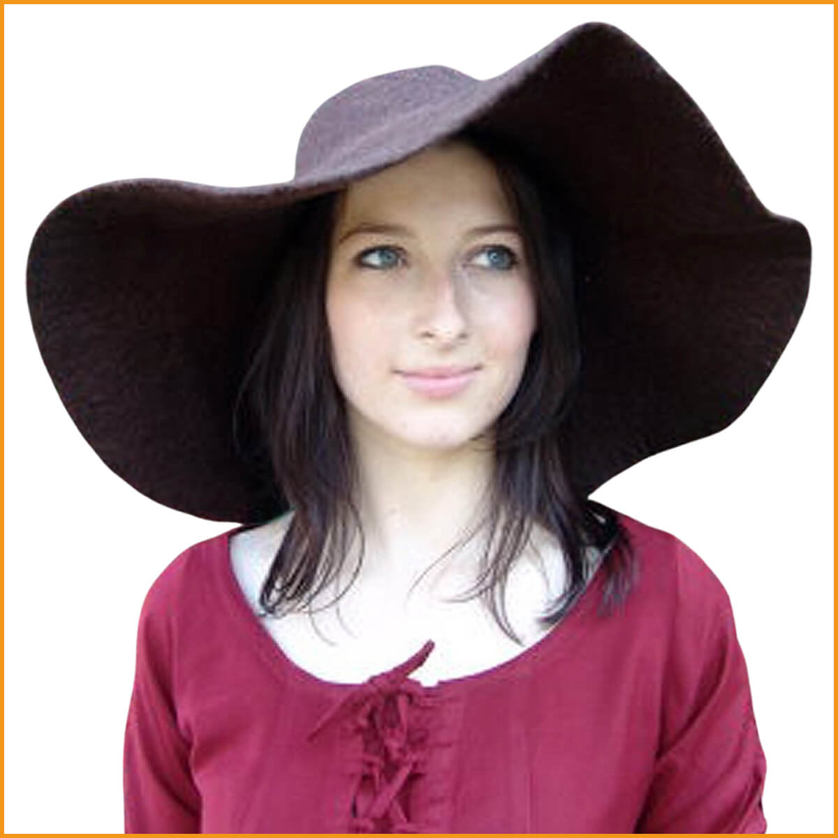 Alternativer FRAUENHUT - braun - Hut für Damen aus Wolle - Schlapphut