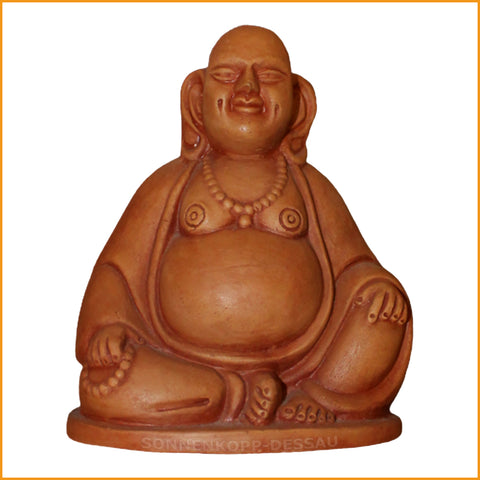 Chinesischer happy BUDDHA - Mönch Figur - 15 cm - aus Ton