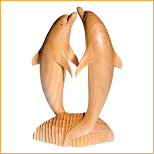 DELFIN PAAR Holz - Glücksbringer Partnerschaft - Delphin