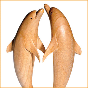 DELFIN PAAR - Feng Shui Figur - Delphin Skulptur - 20cm
