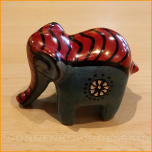 Deko Elefant bunt - blau rot
