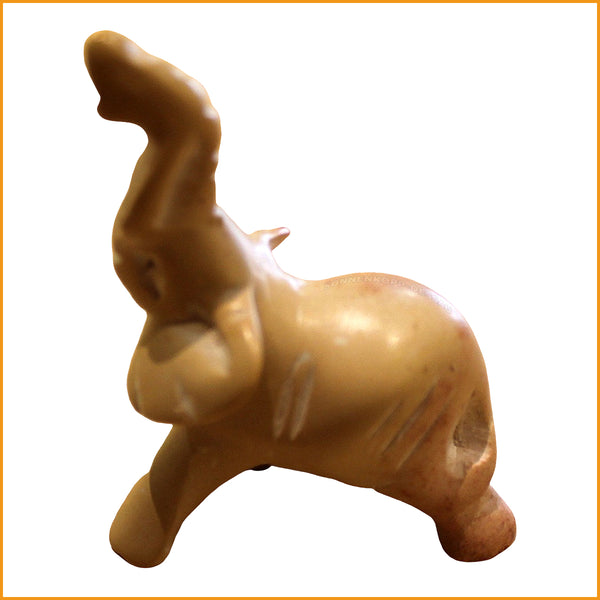 Elefant Figur Skulptur | Weißer Speckstein