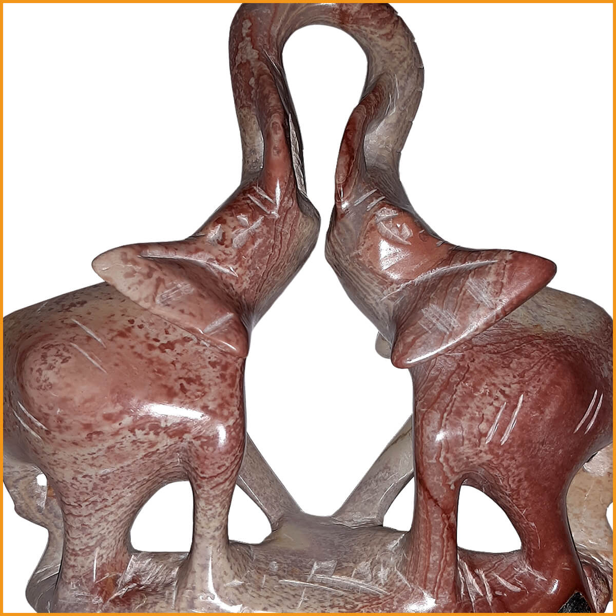Große ELEFANTEN Figur aus Speckstein - Handarbeit - Elefant Skulptur