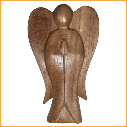 ENGEL Figur Holz 15 cm | Moderne Engel aus Holz | Engel Skulptur
