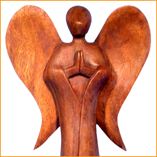 Dekofigur aus Holz Engel | Engelfigur aus Holz groß