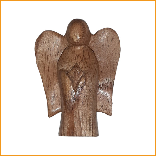 SCHUTZENGEL Figur Holz 5 cm | Glücksbringer für Kinder