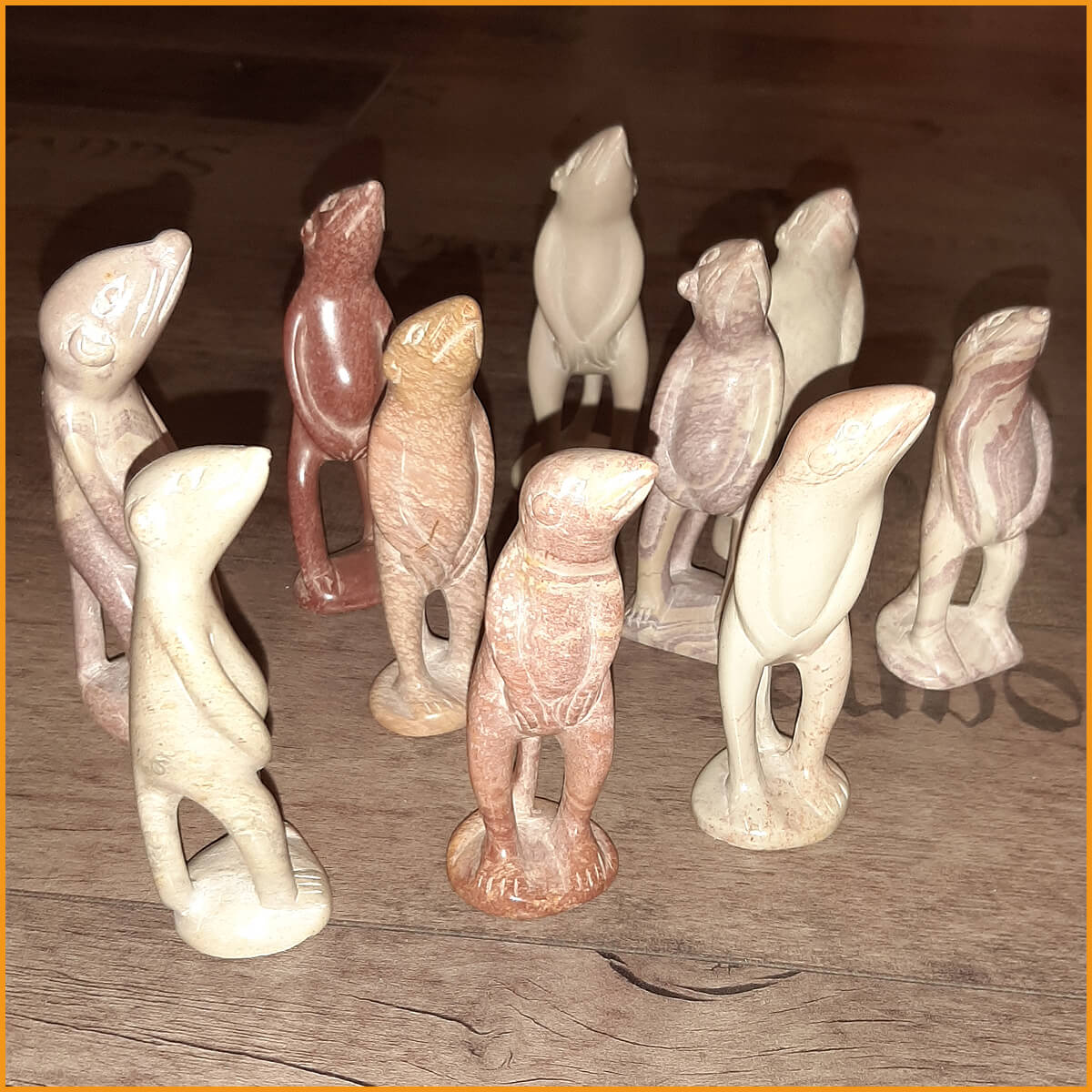 Erdmännchen - Figur aus Speckstein - Handarbeit - Haus und Garten