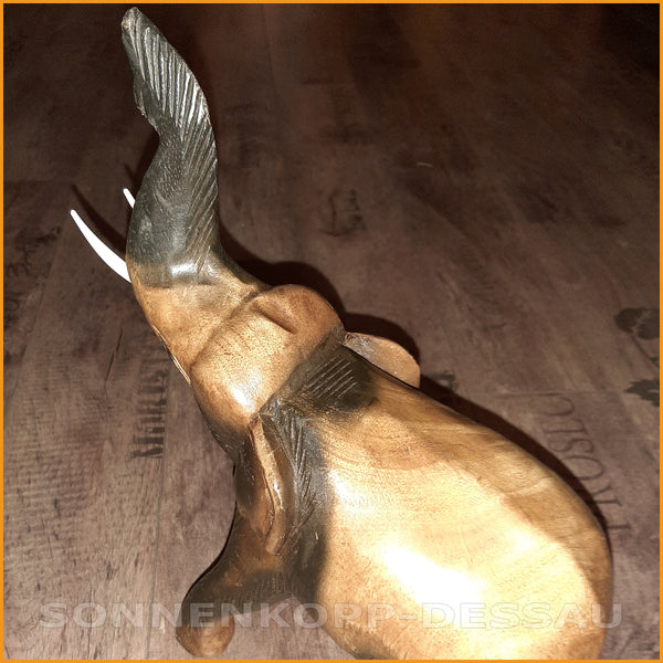 Holzfigur Elefant groß