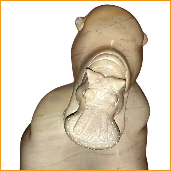Afrikanische Figur Nilpferd Skulptur | Afrikanische Figur Flusspferd