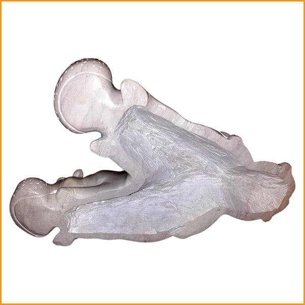 Handgefertigte Hippo Figur Skulptur aus Stein