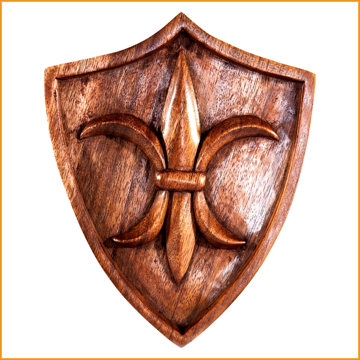 FLEUR de LYS Wandschmuck - Holz - französische Lilie - Heraldik