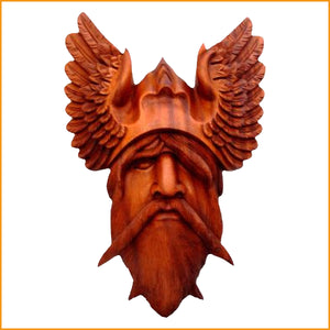 ODIN Wandschmuck groß - Holz Wandbild Wotan - Wikinger Gott