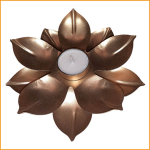 WINDLICHT Lotus Blume - Metall - ⌀ 18 cm - LOTOS Teelichthalter