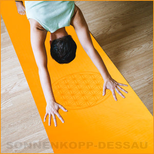 YOGAMATTE - Blume des Lebens - allergenfrei - orange | Sportmatte